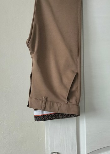 33 Beden Erkek Regular Fit Bej Günlük Pantolon
