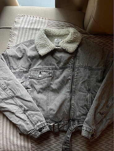 Pull and Bear Yünlü kot ceket