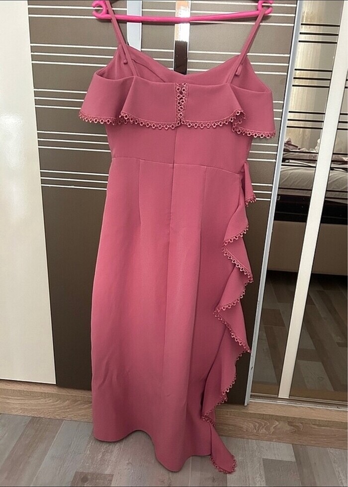 Gül Kurusu Midi Abiye - Görsel 3