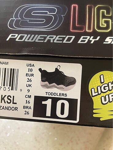 26 Beden siyah Renk Skechers Işıklı Spor Ayakkabı