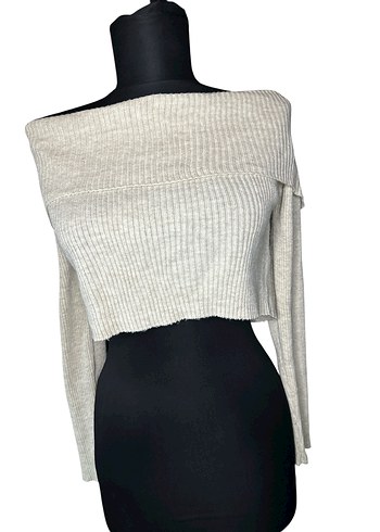 Düşük Yaka Mini Yün Kazak - Görsel 2