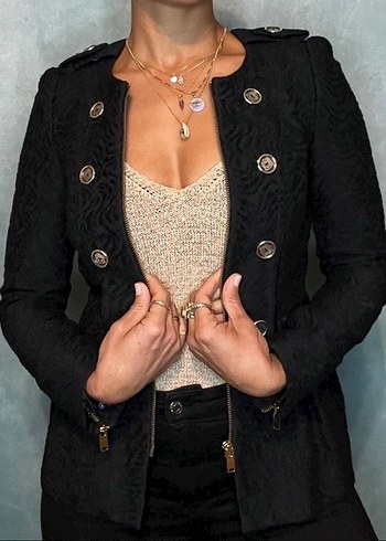 Düğmeli blazer ceket - Görsel 4