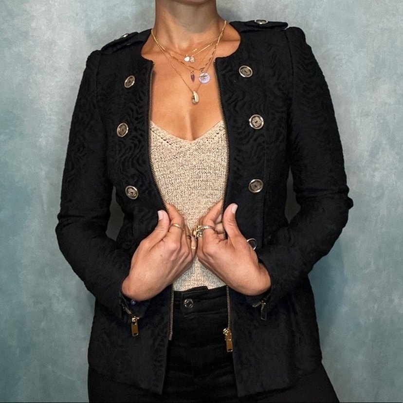 Düğmeli blazer ceket - Görsel 4