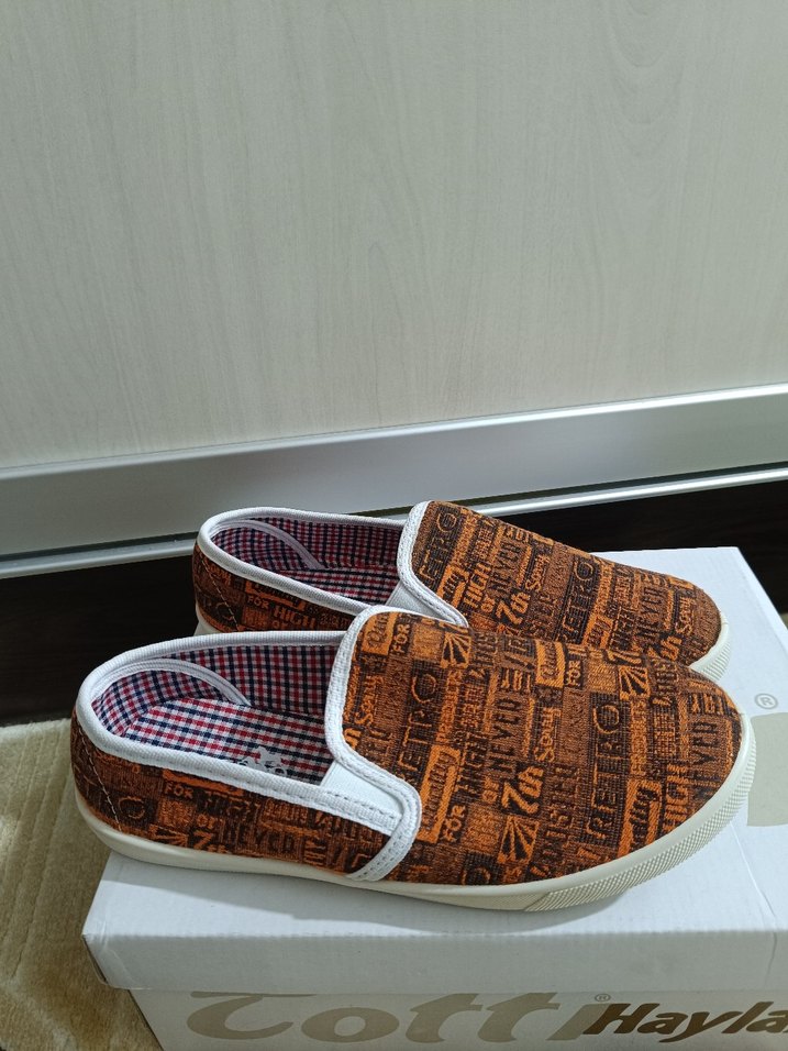 Renkli Desenli Kahverengi  Espadril - Görsel 2