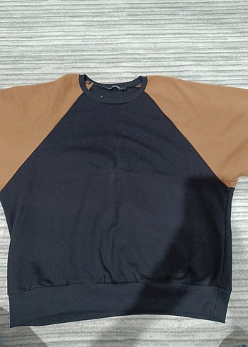 Kadın Renk Bloklu Örgü Sweatshirt - Görsel 2