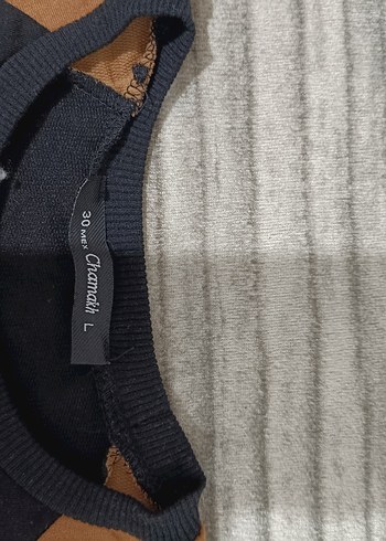 Kadın Renk Bloklu Örgü Sweatshirt - Görsel 5