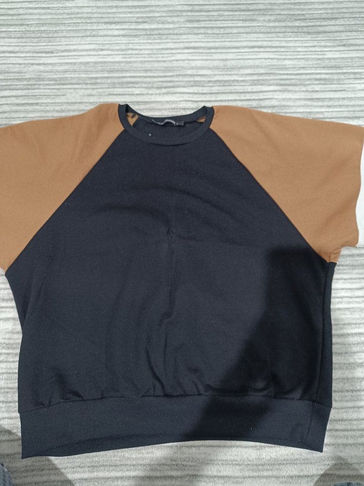 Kadın Renk Bloklu Örgü Sweatshirt - Görsel 2