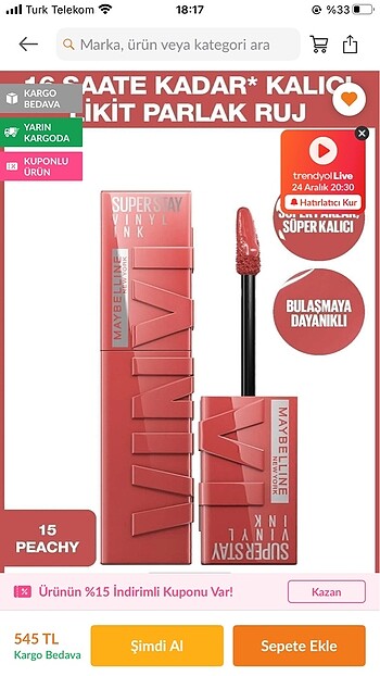 Maybelline ruj