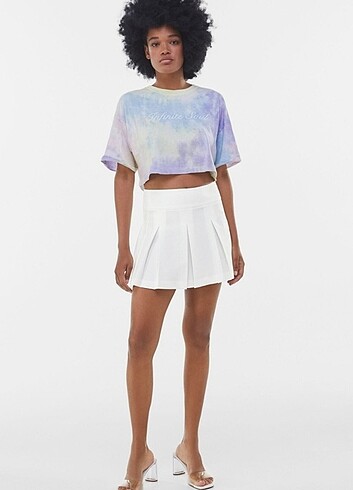 Bershka pileli etek