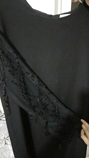 38 Beden siyah Renk Kolu payetli elbise