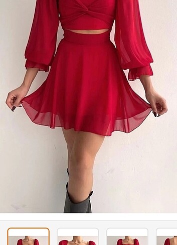 Kırmızı elbise 