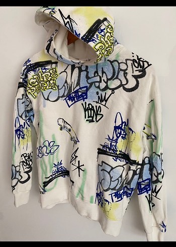 Zara Erkek Çocuk Kapüşonlu Baskılı Sweatshirt - Görsel 3