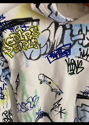 Zara Erkek Çocuk Kapüşonlu Baskılı Sweatshirt - Görsel 4