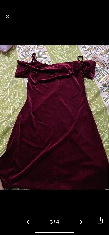 l Beden red velvet kadife elbisw