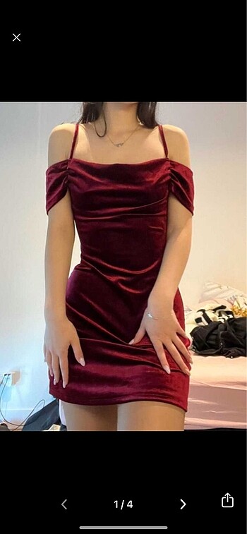 red velvet kadife elbisw