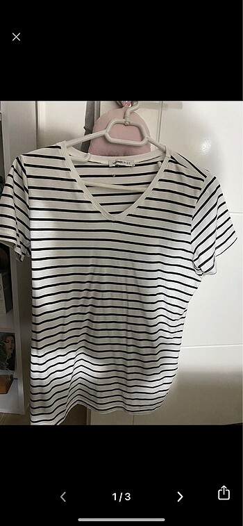 cizgili basic tshirt