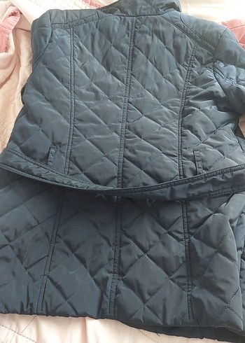 Kemerli siyah Kadın Mont - Görsel 8