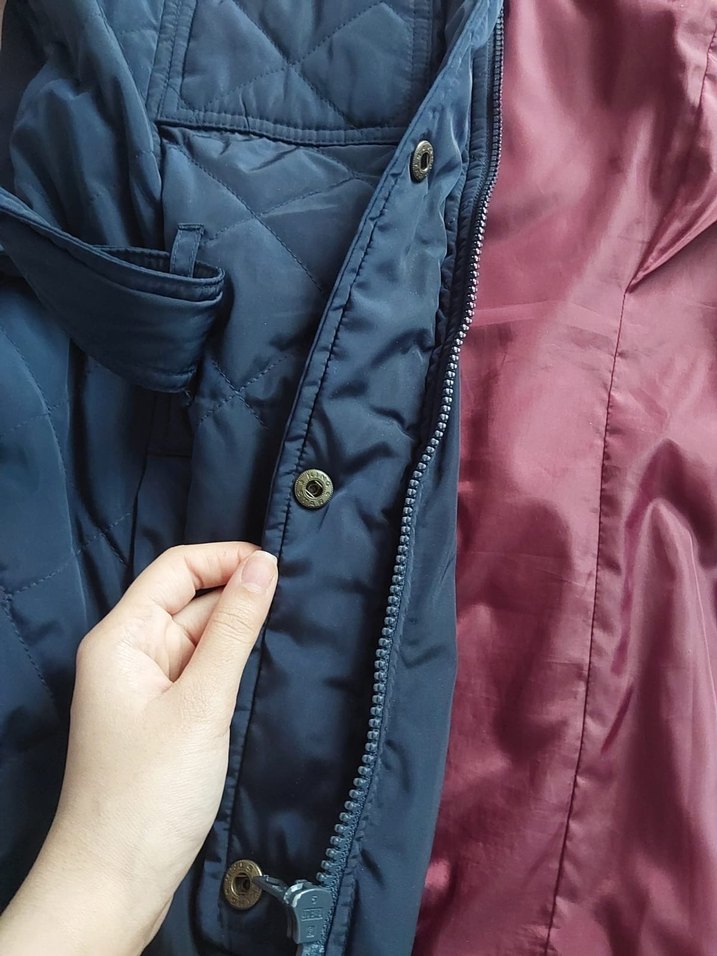 Kemerli siyah Kadın Mont - Görsel 3