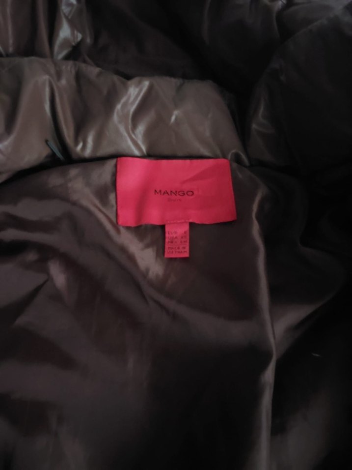 Kahverengi Deri Kadın Kışlık Mont - Görsel 4