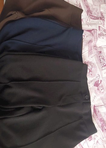 Siyah Pilili Kadın Kumaş Pantolon - Görsel 3