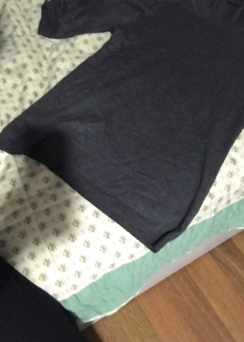 Gri Kısa Kollu Kadın Kazak - Görsel 4