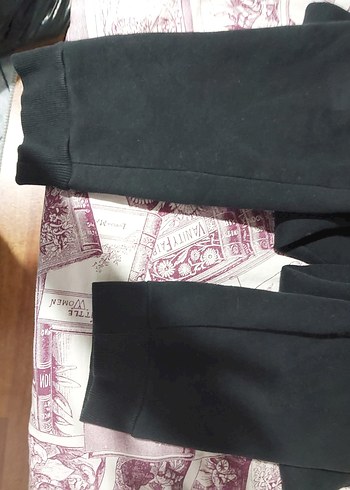 Siyah Düğmeli Kadın Midi eşofman altı - Görsel 4