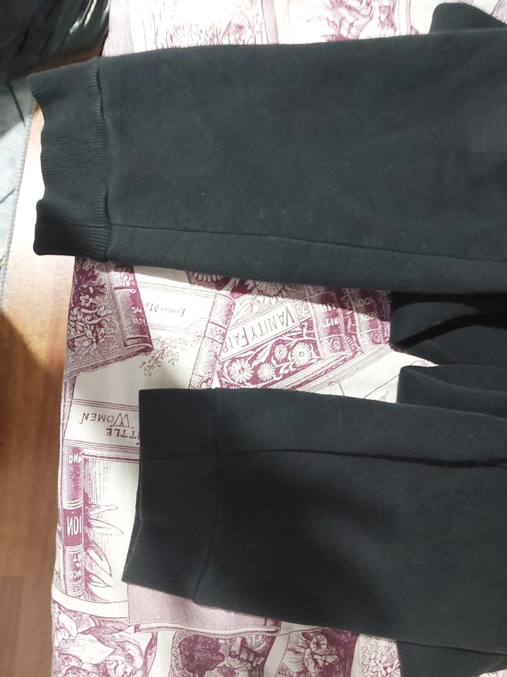 Siyah Düğmeli Kadın Midi eşofman altı - Görsel 4