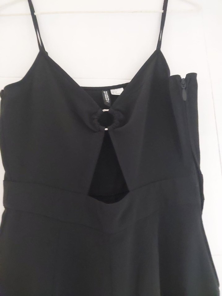 Siyah Kadın Uzun Askılı Tulum - Görsel 3