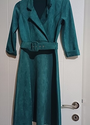 Süet elbise - Görsel 3