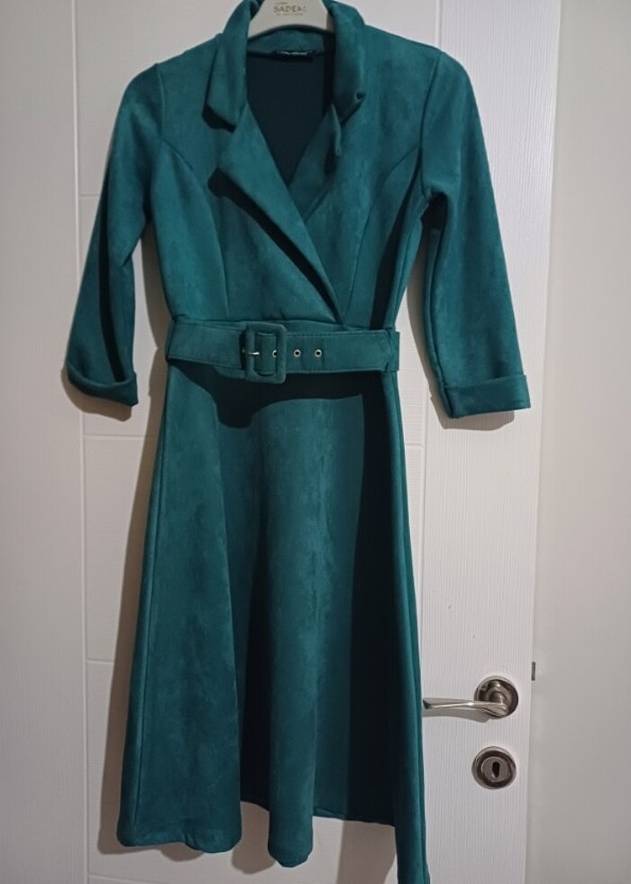 Süet elbise - Görsel 2