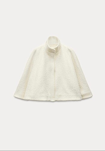 xs Beden beyaz Renk ZARA COLLECTION YÜNLÜ PELERİN