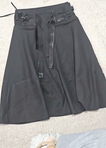 Diğer Siyah Midi Gotik Etek