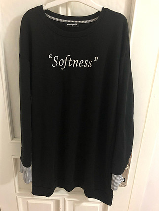 Diğer Kolları Detaylı Baskılı Sweat