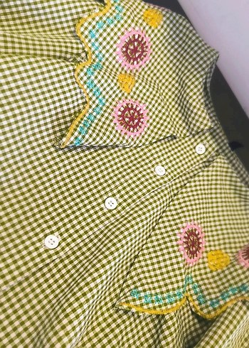 Nakışlı Çok Renkli Uzun Kollu Gömlek - Görsel 2