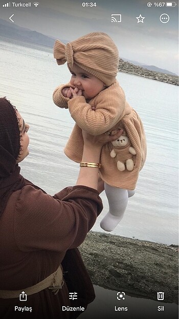 Kız bebek kadife elbise