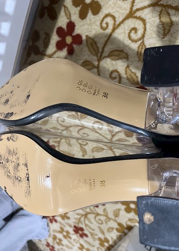 Siyah Payetli Yüksek Topuklu Kadın Abiye Ayakkabı - Görsel 5