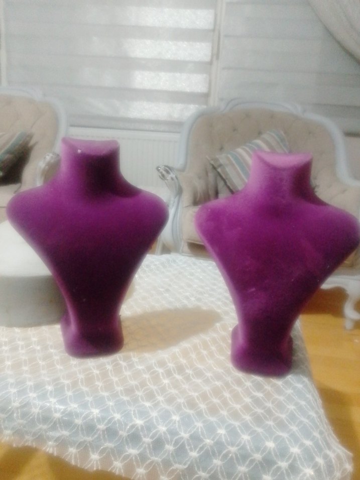 Mor Kadife Kolye Standı - Görsel 4