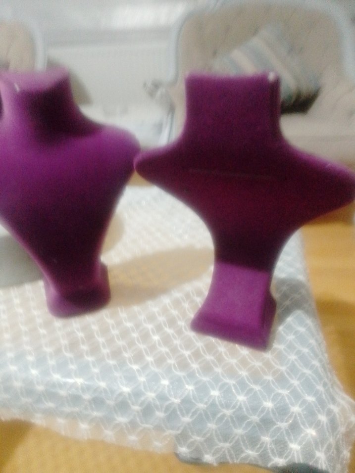 Mor Kadife Kolye Standı - Görsel 2