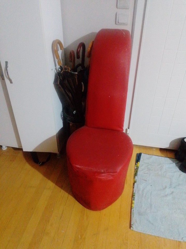 Kırmızı Deri Tokalı Yüksek Topuklu Stiletto - Görsel 4