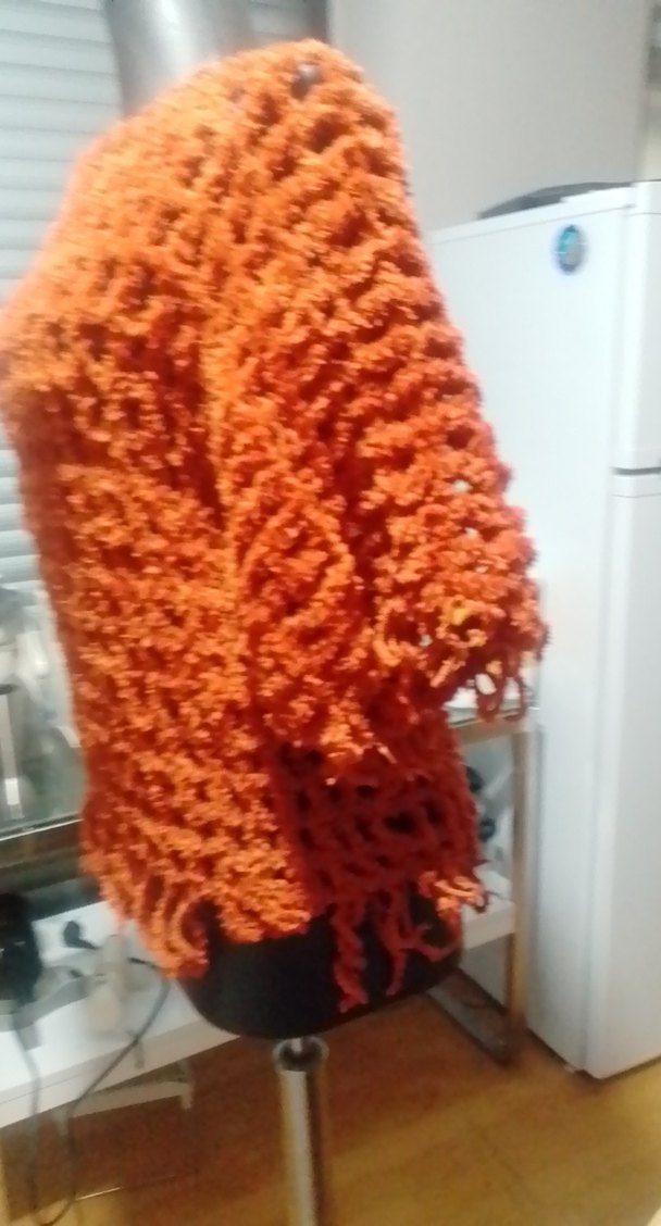 Bohem Tarzda Kahverengi Örgü Kadın Kazak - Görsel 4