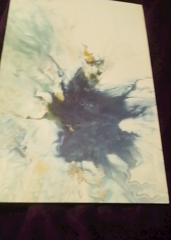 Koyu Mavi Soyut Tablo - Görsel 2