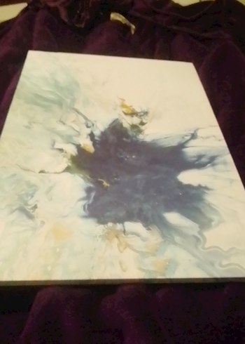 Koyu Mavi Soyut Tablo - Görsel 3