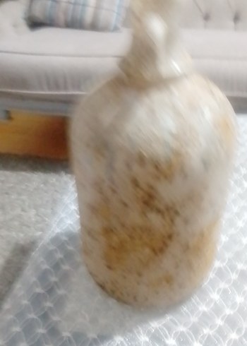 Bej ve Gri Tonlarında Seramik Vazo - Görsel 5