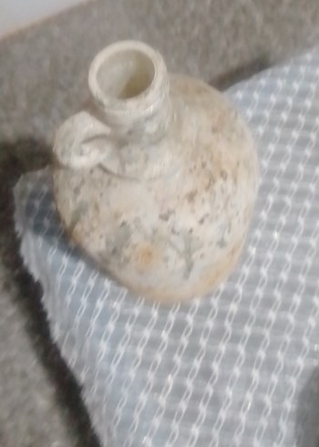 Bej ve Gri Tonlarında Seramik Vazo - Görsel 2