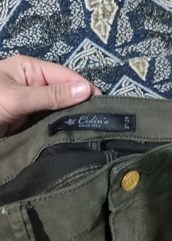 universal Beden gri Renk Gri Kemerli Kadın Kumaş Pantolon