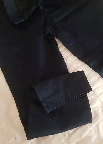 38 Beden lacivert Renk Kadın Kumaş Pantolon, Normal Boy
