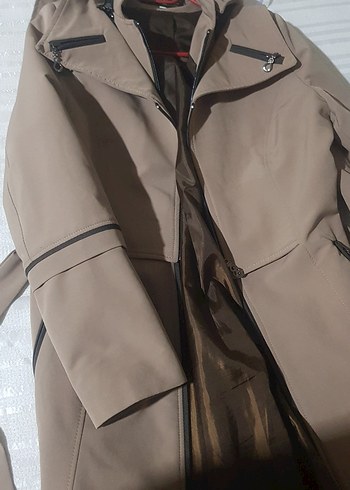 Zara Bej Kemerli Uzun Kadın Trençkot