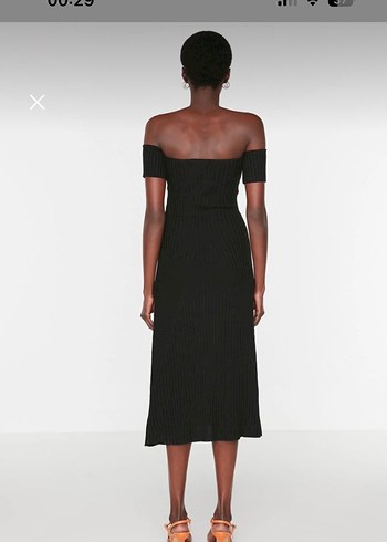 Siyah Trendyolmilla Triko Elbise - Görsel 4