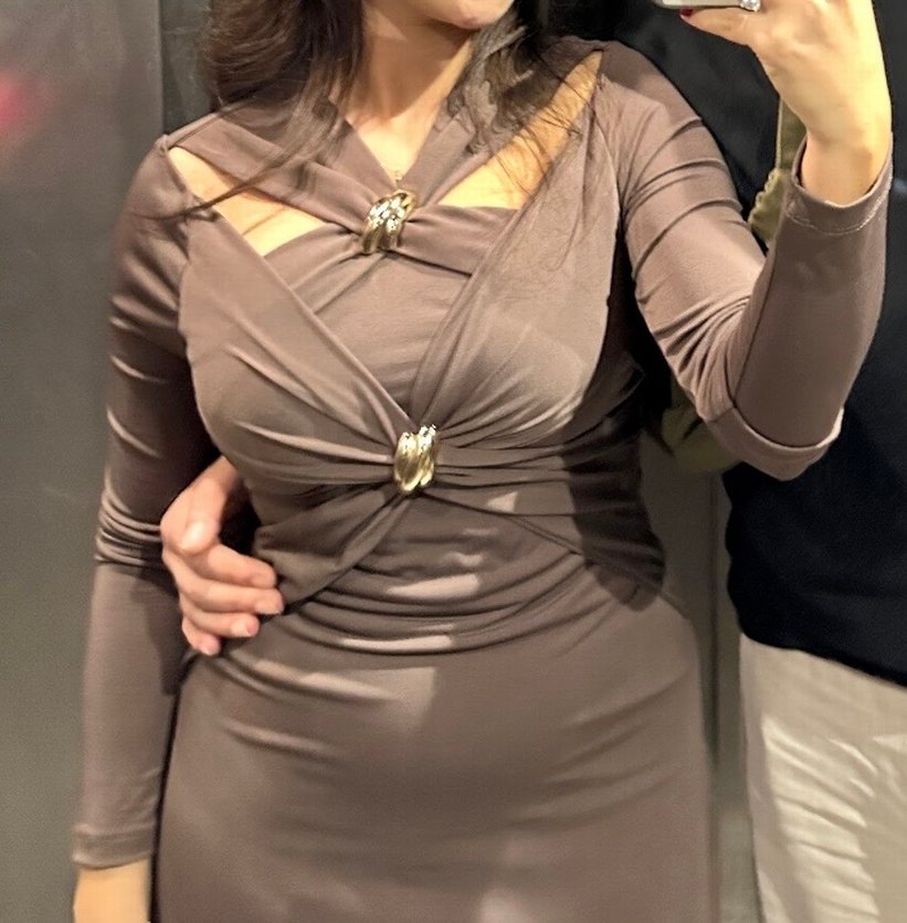 Trendyolmilla Acı Kahve Midi Elbise - Görsel 2