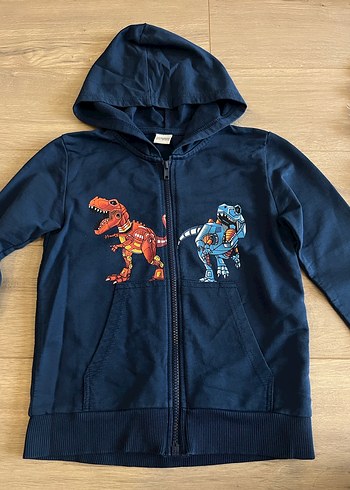 Erkek Çocuk Mavi Fermuarlı Sweatshirt - Görsel 3